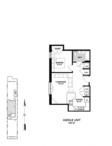 Floor plan 02 Tier - 1 Bed