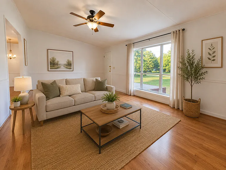 **Bright sunroom with sliding glass doors leading to the back deck and convenient access to the dining room_perfect for relaxing, enjoying your morning coffee, or creating a home office or sitting area.**