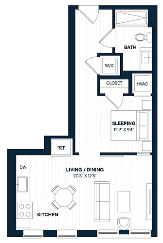 Floor plan Studio-S15