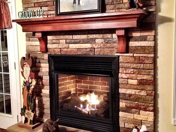 Custom gas fireplace