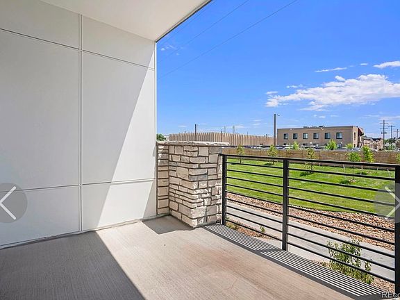 Deck off of living room, oversized large slider facing morning sun