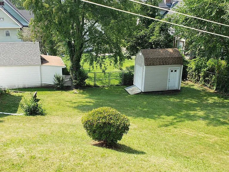A view of the back yard