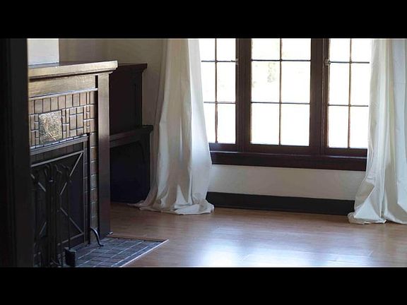 Living Room with Fireplace, Original Built-Ins