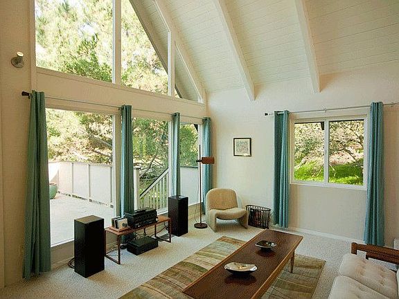 Large wall of glass makes for a light and bright home