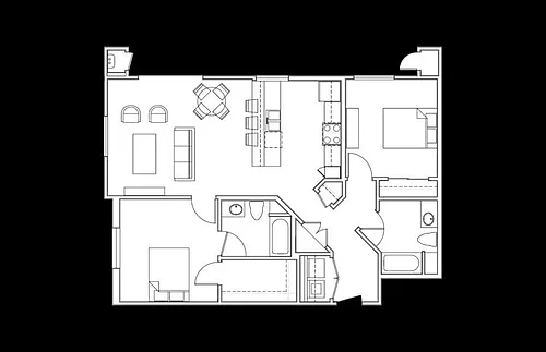 Floor plan 2x2B