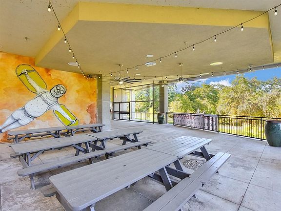 Picnic table area next to Lady Bird Trail.