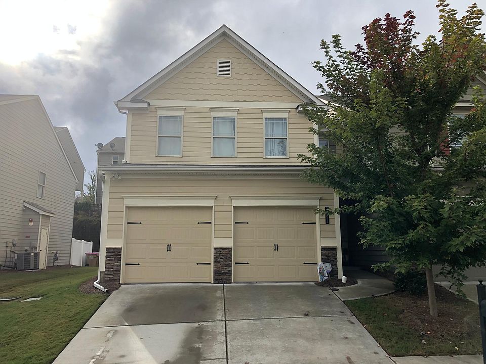End unit with double car garage