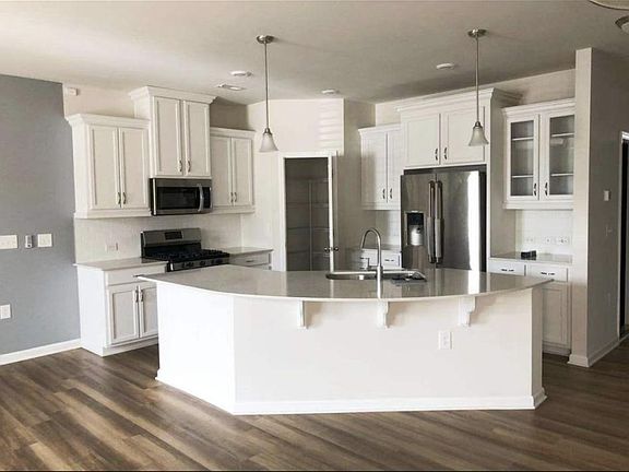 Kitchen with white cabinets