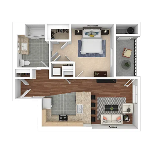 Floor plan 1X1 A