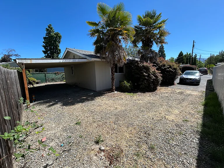 front yard showing carport