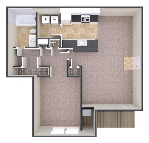 Floor plan One Bedroom