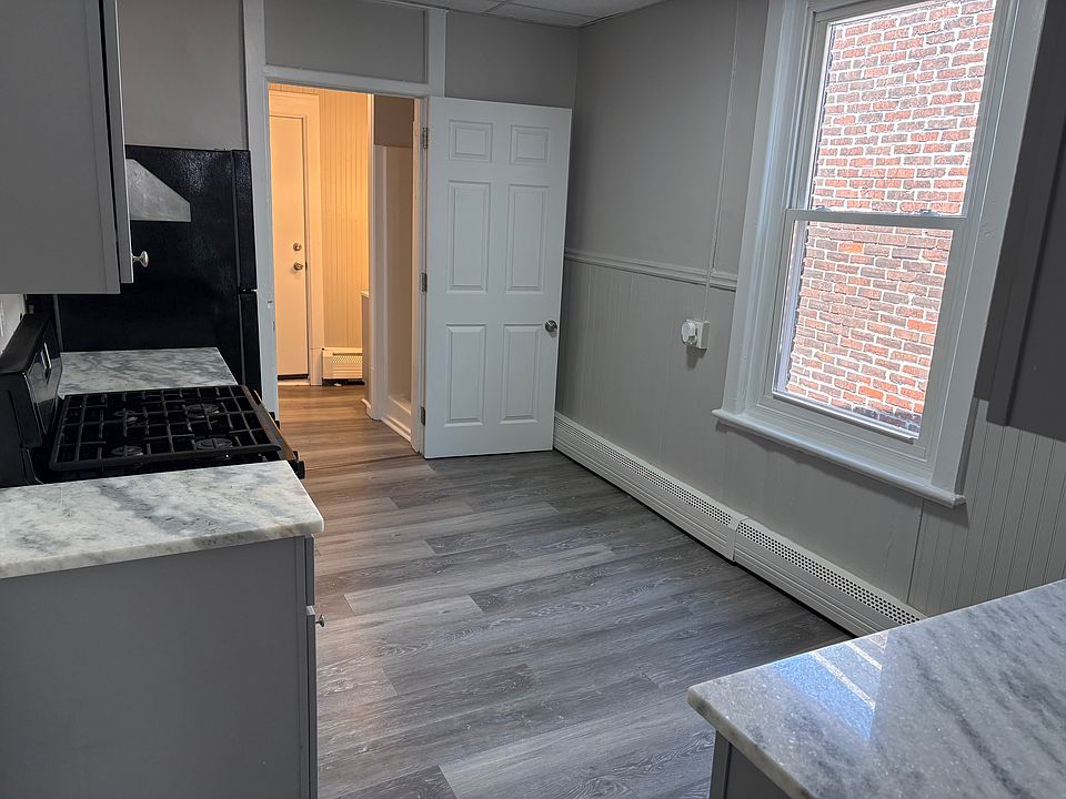 View of the kitchen from the front door