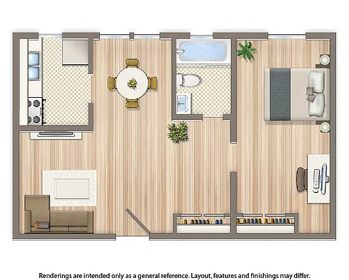 Floor plan 1 Bedroom