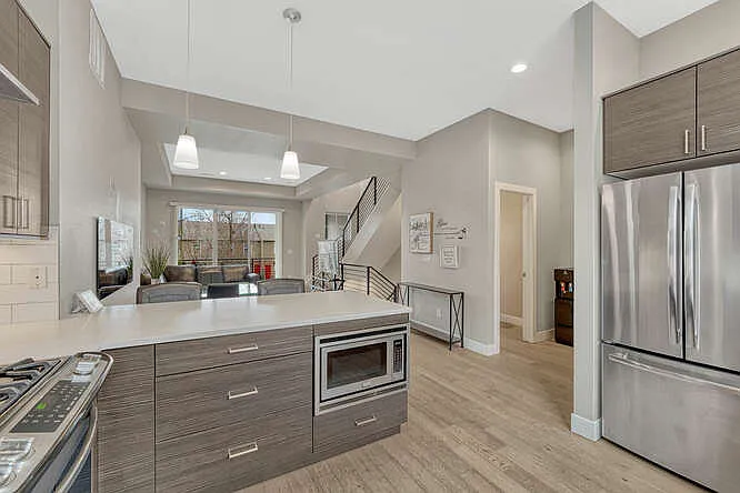 Kitchen with countertop seating