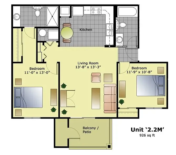 Floor plan 2-2M