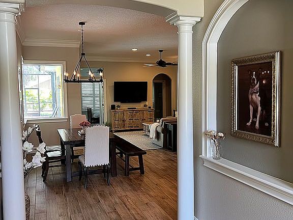 Foyer with 14 foot ceiling