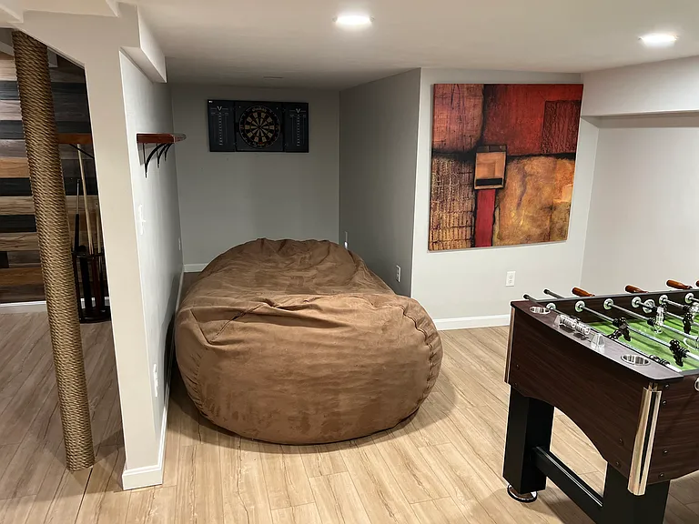 Finished Basement Recreational Area