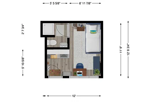Floor plan Micro Studio