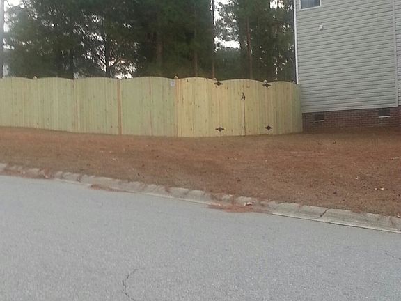 Newly Fenced backyard. 