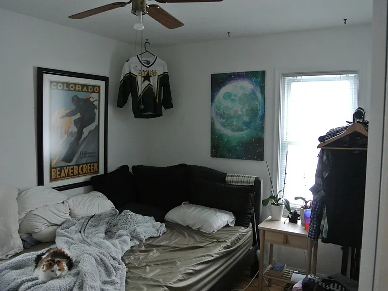Second bedroom on the main level. Facing in from hallway.