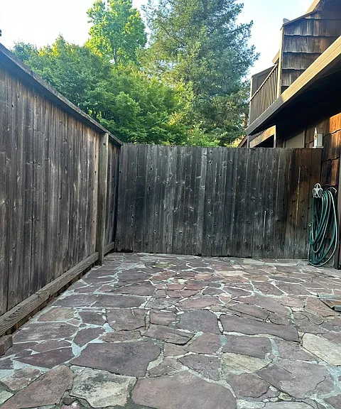 Spacious back patio area