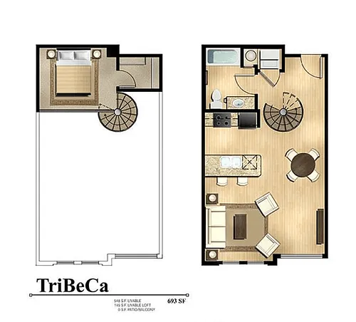 Floor plan TriBeca Loft