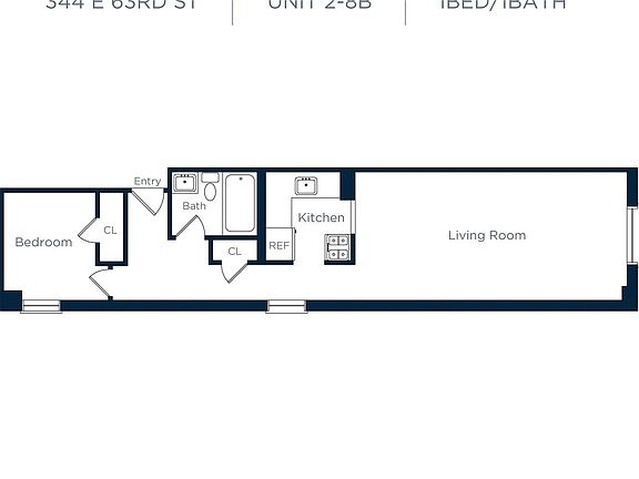 2nd image of 344 E 63rd St #B7