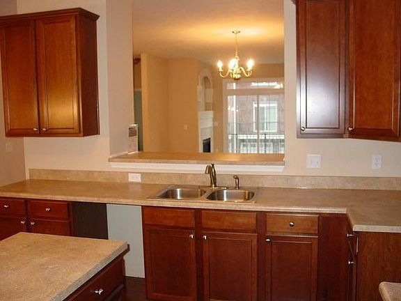 Kitchen overlooking family room