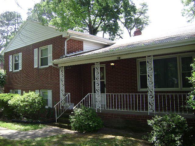Front entrance and porch
