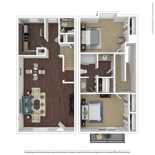 Floor plan 2x1.5 Townhome