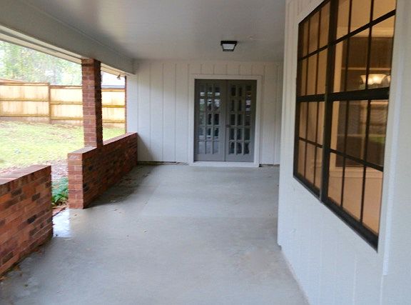 Spacious back porch