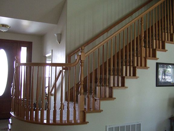 Oak Flooring and Stairway