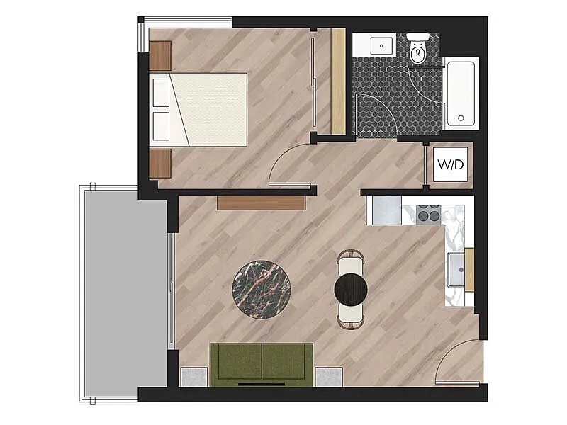 Floor plan 1x1E