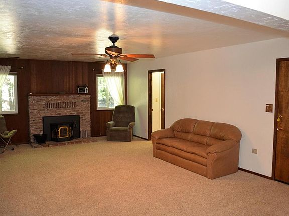 Living room with pellet stove