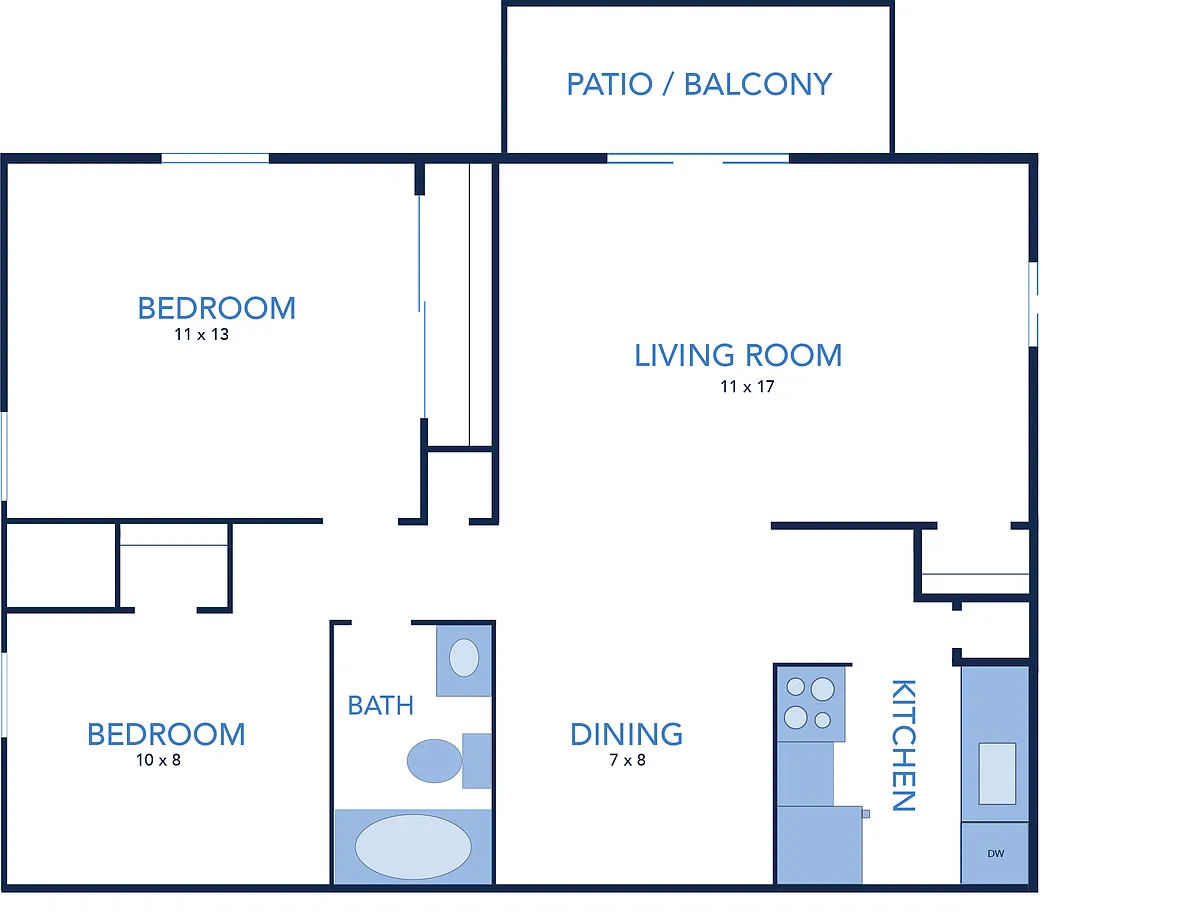 Floor plan 2 Bedrooms