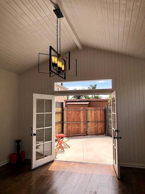 French doors open up to your own private patio