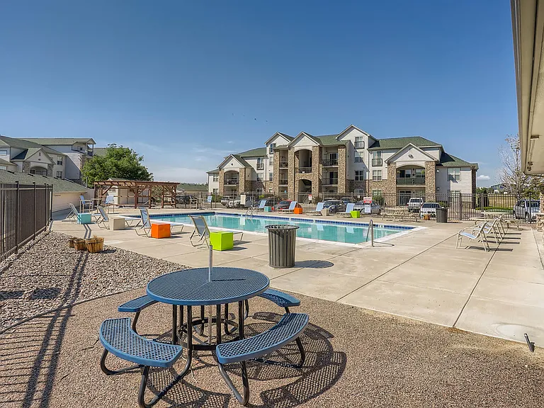 Our Outdoor Community Pool at Fox Run Lofts