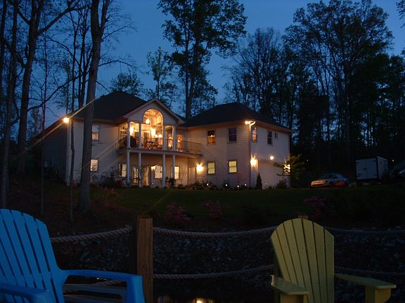 Evening view of house