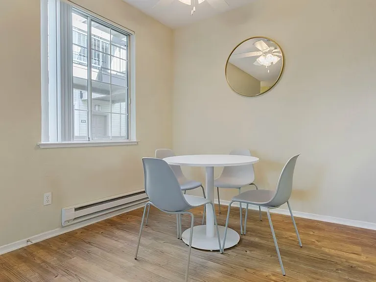 Furnished+ apartment homes include a dining set (Representative Image exact items and style of furnishings may vary)