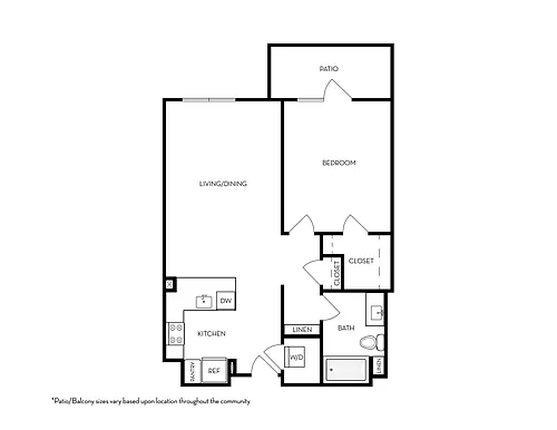 Floor plan 1x1b