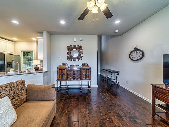 Living area open to the kitchen