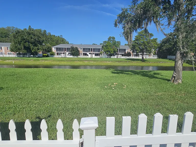 Patio/backyard view- Close up of lake
