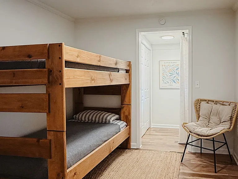 Comfortable bunk bed with new mattresses