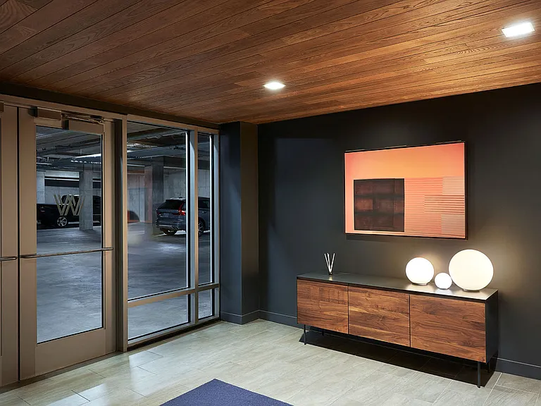 Secure Access Underground Parking Garage Lobby