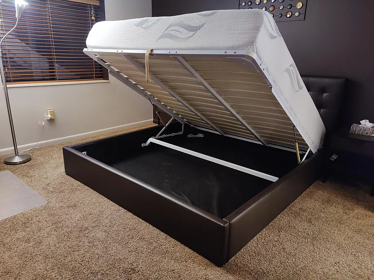 Master bedroom king size bed with storage