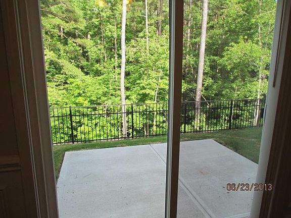 Backyard view through patio