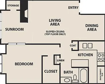 Creekwood Apartment Homes - A4 - 1 Beds - 1 Baths - 845 Sq. ft.