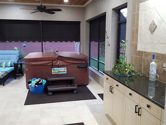 Spa in Covered Porch