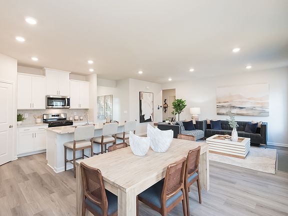 The Chatham floorplan with the Elemental White interior package modeled at Hamilton Crossing.
