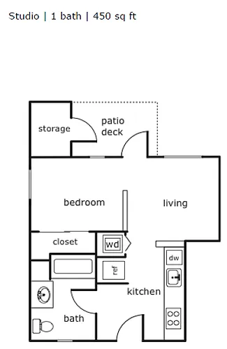 Floor plan Willakenzie Crossing Studio